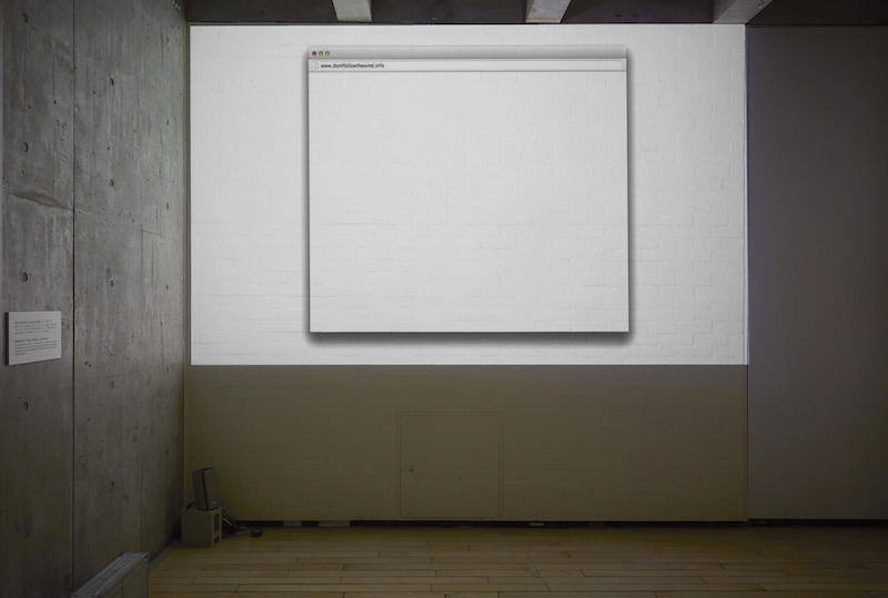 Installation view: “Don’t Follow the Wind: Non-Visitor Center” (Watari-Um Museum, Tokyo, 2015), Photo by Kenji Morita, Courtesy of the artist and Don’t Follow the Wind Committee